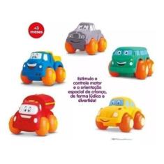 Brinquedo Carrinhos Soft Cars Mordedor Para Bebe  Divertoys