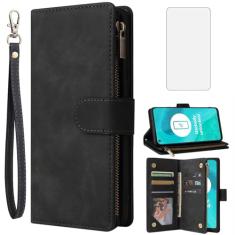 Asuwish Capa carteira compatível com Moto G Fast 2020, protetor de tela de vidro temperado e capa flip de couro, suporte para cartão, acessórios de celular, capas para celular para Motorola GFast