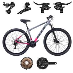 Bicicleta Aro 29 GTI Roma 24 Velocidades MTB Freios Cubo K7 Kit SHIMAN