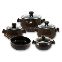 Conjunto de Panelas de Cerâmica Premiere Joy, 5 Peças, Chocolate, Ceraflame