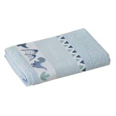 Toalha De Banho Infantil Jacquard Para Bordar Funny Lmpeter Azul