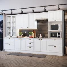 Cozinha Completa 6 Peças Com Cristaleira Branco