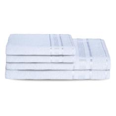 Jogo De Toalhas Gigantes 2 Banho 2 Rosto Indian Soft 100% Algodão - Branco Branco