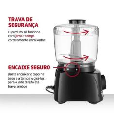 Mini Processador MP-16-B Turbo Pratic 500ml 300W Mondial, Preto, 220V