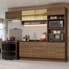 Armário de Cozinha Completa 270cm Stella Madesa 09, Rustic