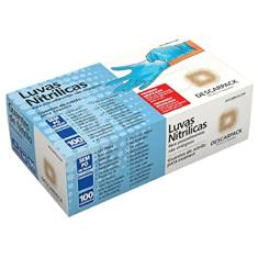 Luva Nitrilica Procedimento Azul Sem Pó Descarpack - Tamanho M
