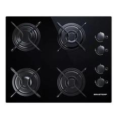Cooktop Fogão A Gás 56,5x46cm 4 Bocas Vidro Bivolt Brastemp