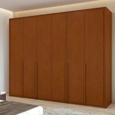 Guarda-roupa 6 Portas 6 Gavetas 100% Mdf Imperatore Frassino