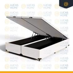 Cama Box Baú com Colchão de Molas Ensacadas Pillow Top Flora Queen 158cm