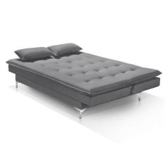 Sofá Cama Bangkok Alto Conforto Aveludado c/ Almofadas - TB Ecommerce,