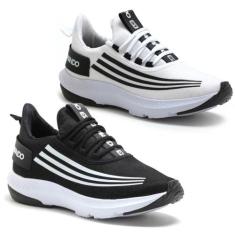 Combo 2 Tenis Esportivo Masculino Leve Treino Academia - DM DAMANDO, P