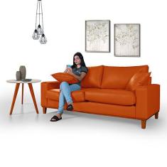 Sofá Living Istambul em Material Sintético - Essencial Estofados, Lara