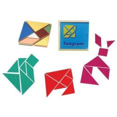 Brinquedos Educativos - Tangram em Madeira 70 Peças - Sonho de Criança