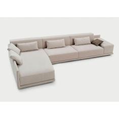 Sofá de canto 5 Lugares, Sarja Creme, 3,36m x 1,96m NOV006 - SOFÁ DIRE