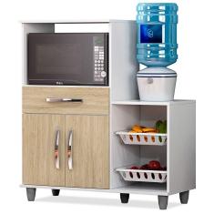 Armário Multiuso Irlanda Com Fruteira 2 Portas - Lumil Móveis Branco