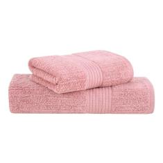 Jogo de Toalhas Buddemeyer Fio Penteado Canelado Gigante Rosa 2 Peças