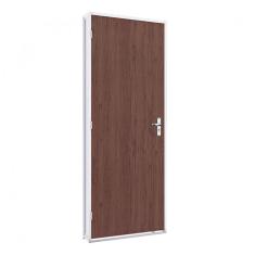 Porta de Giro com Batente em Aço   e Folha Tabaco Riobras Pronta  215cmx75cm Branco