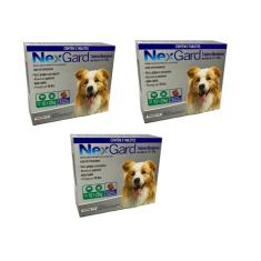 Combo 9 tabletes Antipulgas Nexgard 10,1 a 25kg - 3 cxs