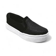 Tenis Feminino Slip-On Iate com Brilho Glitter- Versatil e Moderno - C