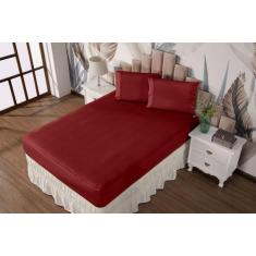 Roupa de Cama de Solteiro Lençol com Elástico e Fronha Malha Gel Dia a