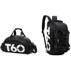 Mala T60 Esportiva Para Guardar Tenis e Roupas na Cor Preta