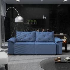 Sofá Retrátil E Reclinável 2 Lugares 230cm Napoles Montreal Azul