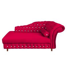 Divã Chesterfield Juliette 160cm Pés Chanfrado Vermelho