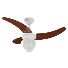 Ventilador De Teto Tron Búzios Max 3 Pás Branco / Verniz 127v