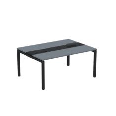 Mesa Plataforma Dupla Com Pé De Aço Para Coworking 150x120 Pdc15-12-2p Grafito-preto
