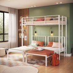 Treliche De Solteiro Em Ferro Max Branco