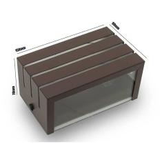 Arandela Frisada Marrom Muro Parede Externa Kit 03 Unidades