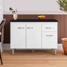 Balcão De Cozinha Gabriela 120m Com Tampo Mdp Flex Ajl