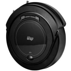 Aspirador Robô Aspira, Passa Pano, Varre WAP W90 Preto Autonomia De Até 1h40 3 Modos De Limpeza Filtro Lavável Bivolt
