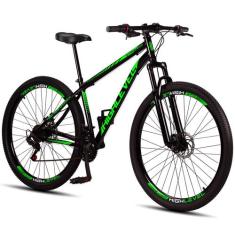 Bicicleta Aro 29 Aço Carbono Highlevel Freios a Disco Suspensão Diante