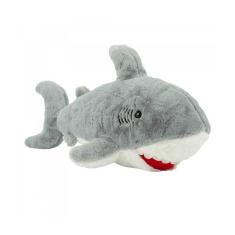 Tubarão Tigre De Pelúcia Marinha Cinza 85 Cm
