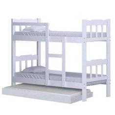 Beliche Madeira Maciça Com Auxiliar Perola Branco Super Reforçado