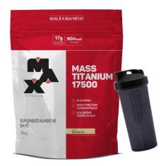 Mass Titanium Refil 3Kg - Max Titanium - Massa - Hipercalórico + Coque