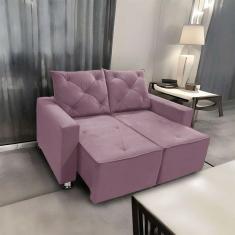 Sofá Retrátil e Reclinável 2 Lugares Bariloche 1.50cm C/ Molas - Veludo