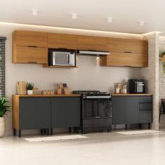Cozinha Completa Itatiaia Ideale 7 peças com 13 portas, 2 gavetas e 7 prateleiras – 340 cm de largura