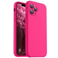 Vooii Capa compatível com iPhone 11 Pro, silicone líquido atualizado com [bordas planas] [proteção da câmera] [forro de microfibra macio antiarranhões] capa de celular para iPhone 11 Pro de 5,8