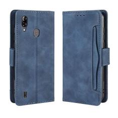 Capa com compartimento para cartão para Blackview A60 Pro, capa flip carteira de couro para Blackview A60 Pro, capa magnética retrô para celular, capa carteira com compartimentos para cartões