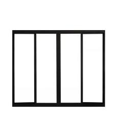 Janela 4 Folhas de Correr S/ Grade 1.00 X 1.20 Alumínio Preto Linha Modular - Hale