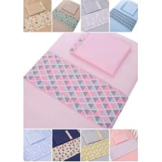 lençol kit mini berço 3 peças com fronha em toque macio 99% algodão po