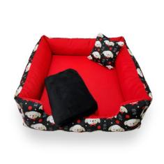 Cama de cachorro ou gato caminha lavavel para pet médios até 12kg + co
