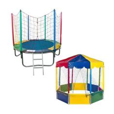 Cama Elástica Pula Pula Trampolim 1,83m Piscina de Bolinhas Oitavada 2