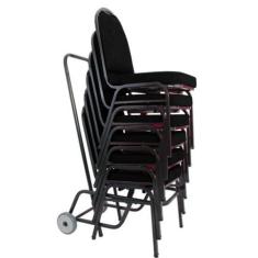 06 Cadeiras para Hotel e Auditório Linha Hotel Preto