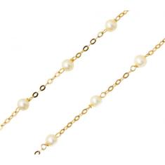 Colar de Ouro 18k Com Pérola 45cm