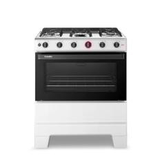 Fogão Esmaltec 5 Bocas Ideal Super Mesa de Aço Inox Branco F5IAB - Bivolt