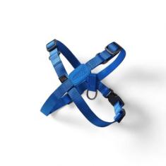 Coleira Peitoral Ajustável em X para Cães Azul Marinho - G - Desembrul