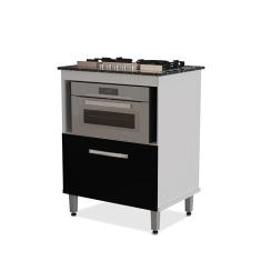 BALCÃO COZINHA COM NICHO E TAMPO PARA COOKTOP – BRANCO